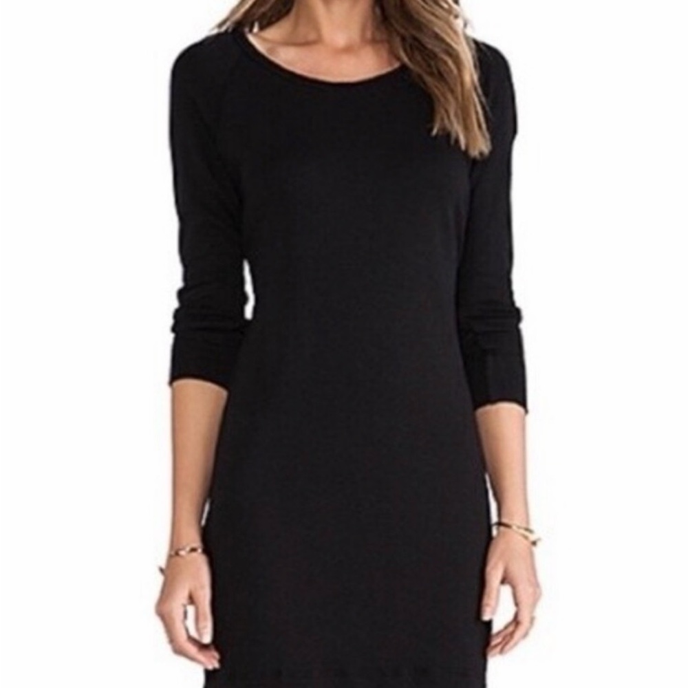 James Perse Standard - Women’s Crewneck Sweatshirt Dress with Pockets -Size 0